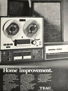 稀少！広告/1970年ティアック広告/Teac/オープンリールデッキ/ステレオ/オーディオ/昭和レトロ/S