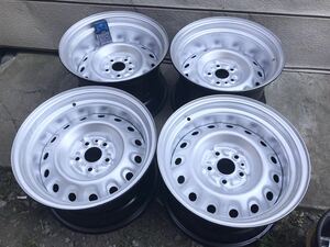 ナカテツ 15×9J+18&10J+8 5H100 4本 no.7 加工鉄チン　スチール　深リム