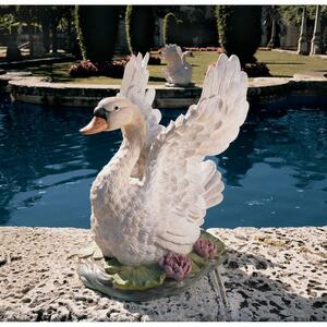 白鳥の湖の荘厳な彫刻 彫像/ スワン ガーデニング 園芸 噴水 プール 水辺 洋風庭園 作庭（輸入品