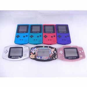 1円【ジャンク】nintendo 任天堂/ゲームボーイカラー ゲームボーイアドバンス 本体 まとめ 7台/CGB-001 AGB-001/85