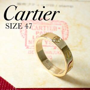 カルティエ Cartier K18YG ミニラブリング 47号 保証書 ケース ギャランティカード イエローゴールド #47