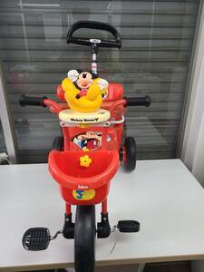 ■4095■ ides Mickey Mouse アイデス 三輪車 ミッキーマウス 手押し棒付き ディズニー