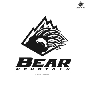 【BEAR MOUNTAIN】ベアーマウンテン★03★ダイカットステッカー★切抜きステッカー★8.0インチ★20.3cm