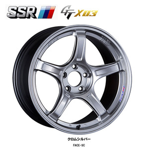 送料無料 SSR GTX03 9.5J-19 +38 5H-114.3 (19インチ) 5H114.3 9.5J+38【2本セット 新品】