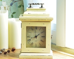 ビンテージ風 木製置時計 [アンティーク雑貨 テーブルクロック