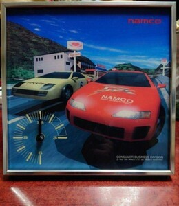 PS プレイステーションナムコ namco『リッジレーサー パネル時計』(非売品)