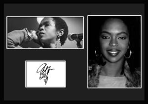 10種類!Lauryn Hill/ローリン・ヒル/サインプリント&証明書付きフレーム/BW/モノクロ/ディスプレイ (4-3W)