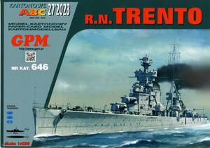 GPM　1:200　伊海軍　重巡洋艦　TRENTO（CARD　MODEL)