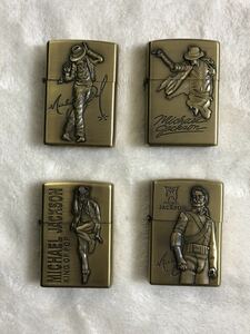 ZIPPO風ライター　オイルライター　マイケル・ジャクソン　Michael Jackson 未使用品　4個セット