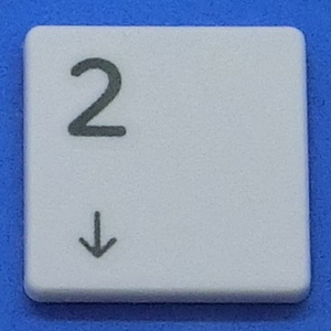 キーボード キートップ 2 下 白消 パソコン 東芝 dynabook ダイナブック ボタン スイッチ PC部品 2