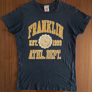 USED ★ FRANKLIN MARSHALL メンズ　Ｔシャツ　半袖　ネイビー　Mサイズ　紺　フランクリンマーシェル製　イタリア製　ヴィンテージ