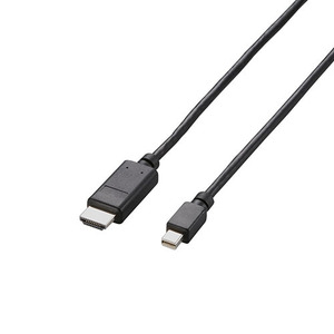 【5個セット】エレコム Mini DisplayPort-HDMI変換ケーブル/2m/ブラック AD-MDPHDMI20BKX5