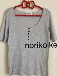 日本製norikoike 半袖ブラウス　トップス　夏服TシャツMサイズ