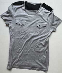 Dior HOMME 07SS エポレット付半袖TシャツS 美品