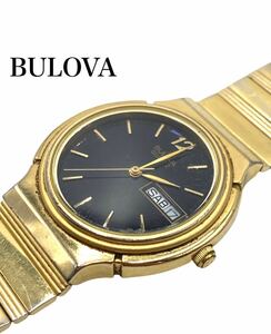 ◆超高級品◆BULOVA◆ブローバ◆ブランド◆ゴールド◆腕時計◆小物◆クォーツ◆カレンダー◆ベゼル◆伸縮式◆メンズ◆お洒落◆YP028