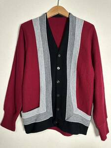 60~70s unknown vintage cardigan ヴィンテージ アクリルカーディガン ロカビリー 古着 ポケット付き 