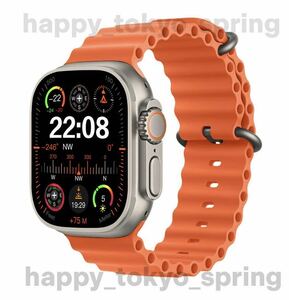 新品 Apple Watch Ultra2 代替品 2.19インチ 大画面 S9 スマートウォッチ 通話 音楽 多機能 健康 スポーツ 防水 血中酸素 android 血圧 