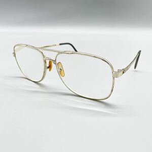 HAPPY LIFE No.7010 メガネ 眼鏡 フレーム フルリム ゴールド 金属 ティアドロップ型 レンズ 度入り アイウェア 56□14-122 ヴィンテージ