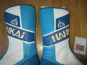 NANKAI 南海 ナンカイ 当時物　限定レーシングブーツ 　白青　26cm　ライダーブーツ　新同美中古　デッドストック