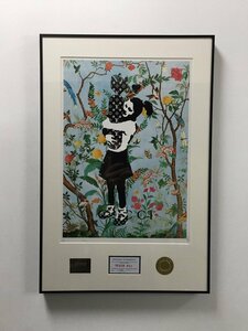 DEATH NYC 額付き 世界限定100枚 アートポスター SIGNED FINE ART PRINT W/COA LV ルイ・ヴィトン GUCCI グッチ 花背景 現代アート