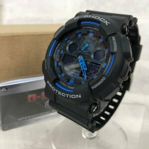 G-SHOCK Gショック 箱有 販売証有り 24年3月購入品 GA-100 1A2 腕時計 ブラック/ブルー MH632024032507