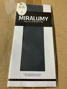 miralumy 30デニール サポートハイクルー グレー ラモナー パンスト タイツ ストッキング