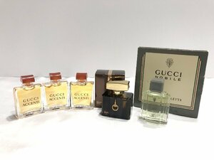 ■【YS-1】 グッチ GUCCI ミニ香水 5点セット まとめ ■ アチェンティEDT グッチバイEDP ノービレEDT 5ml 【同梱可能商品】■D