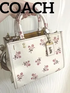 【国内正規品】COACH コーチ ローグ25 フローラルプリント ホワイト