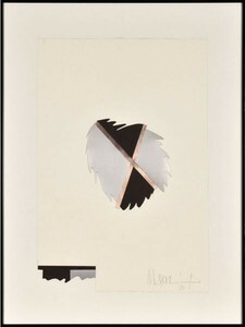 関根伸夫作品額「位相絵画」　メタル　紙　サイン　S:56.8×37.5　1980年作　Nobuo Sekine
