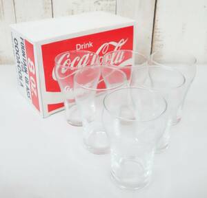 レトロコレクション　当時物＊コカコーラ 　Coca-Cola＊8OZ　ファウンテングラス FOUNTAIN GLASS ＊1/2DOS 　六個セット＊ 東洋ガラス製　