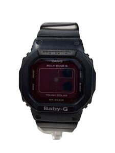 CASIO◆ソーラー腕時計・Baby-G/デジタル/BLK/BLK