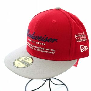 ニューエラ NEW ERA 2023年モデル 59FIFTY Budweiser キャップ 野球帽 帽子 ロゴ 刺繍 7 1/2 59.6cm 赤 レッド /TK メンズ