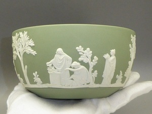 WEDGWOOD◆ウェッジウッド◆ジャスパー◆セージ グリーン◆ボウル 鉢 盛器◆中古品