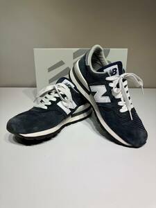 SALE!!『貴重!! 5回ほど使用』new balance M990NV1 26.5cm D Navy ネイビー 紺 スニーカー ニューバランス スエードレザー アメリカ製 米製