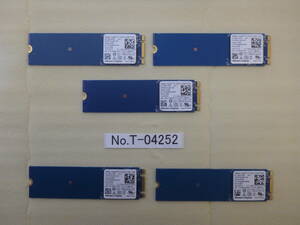 T-04252 / SSD / WesternDigital / M.2 2280 / NVMe / Key M+B / 128GB・256GB / 全5個セット / データ消去済み / ジャンク扱い