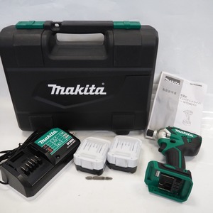 Th960071 マキタ インパクトドライバ 充電式 14.4V MTD001D バッテリー(BL1415G)×2、充電器(DC18SG) makita 美品・中古