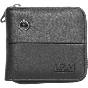 ☆ ブラック ☆ L.R.M リングパーツラウンド二つ折り財布 財布 メンズ 二つ折り 小銭入れ付き L.R.M CMK200683 二つ折り財布 ミニ財布