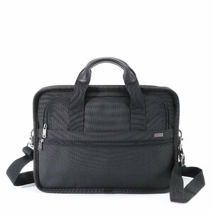 1円■極美品■TUMI トゥミ■レザー ナイロン 2WAY ビジネス バッグ 斜め掛け 書類鞄 通勤 ショルダー PC ブラック A4 メンズ EEM S1-6