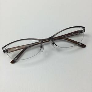 A-12【展示品】ノーブランド メガネ　メガネフレーム LJ012 茶系 眼鏡屋閉店品 在庫処分 未使用品