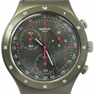 Swatch スウォッチ IRONY アイロニー 腕時計 クオーツ コレクション カレンダー クロノグラフ アルミ 軽量 カーキ 電池交換済 動作確認済