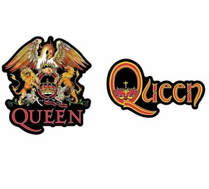 ★クイーン ステッカー QUEEN 正規品 2枚セット 正規品 フレディ マーキュリー Freddie Mercury Brian May John Deacon