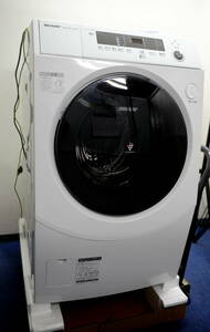 シャープ　ドラム式洗濯機　ホワイト　ES-H10F-WL 10kg 背面に凹み、キズあり