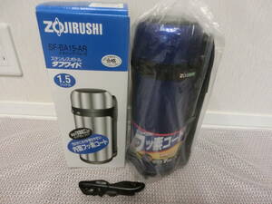 ZOJIRUSHI 象印　ステンレスボトル タフワイド　SF-BA15-AR 水筒 1.5L メタリックブルー　内面フッ素加工　取扱説明書付き　未使用品