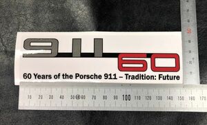 ポルシェ 911 60周年 ステッカー シンプルデザイン ベースライン有 porsche 996 997 991 718 356 930 964 Tradition Future (-por153fu1