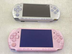 【1円スタート】ゲームハード PSP-3000 2点セット ブロッサムピンク ミスティック・シルバー 携帯ゲーム機