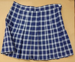 中古★studio プリーツ スカート チェック柄 M ズボン付き 制服風 スポーツウェア等にも レディース ミニスカート 女子 匿名