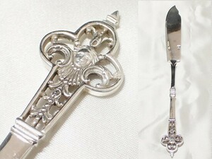 322⑦[T]最高峰♪カルディヤック ルネッサンス 純銀カトラリー◇ STERLING 925 / フィッシュナイフ 約21ｃｍ/(検)クリストフル