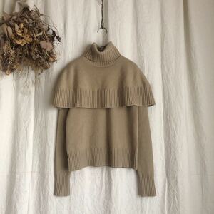 レア Chloe クロエ 2017AW カシミヤ100％ ケープ ニット セーター Sサイズ