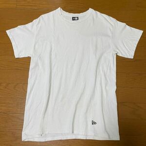 NEW ERA　ニューエラ　半袖　Tシャツ　シンプル　ワンポイント　ロゴ　白　ホワイト　M