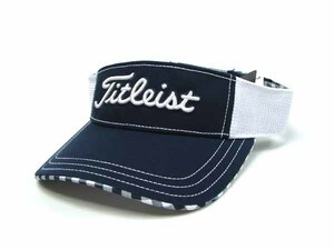 Titleist タイトリスト ゴルフ バイザー ネイビー × ホワイト 男女兼用 約54～59cm サンバイザー 帽子 【新品未使用品】 ◆アウトレット◆